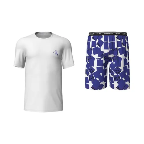 Calvin Klein Casual Sportswear Men Casual Sports Set Set Of X White/Blue