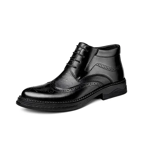 MUSHILANDI Men's Casual Shoes Men Mid-Top Black