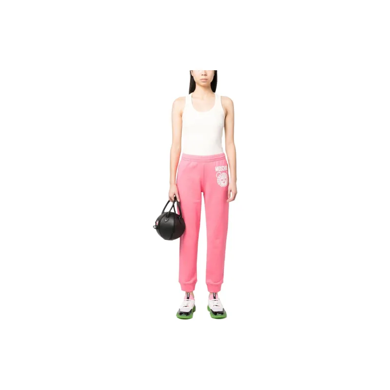 MOSCHINO Teddy Bear Organic Cotton Track Trousers-1