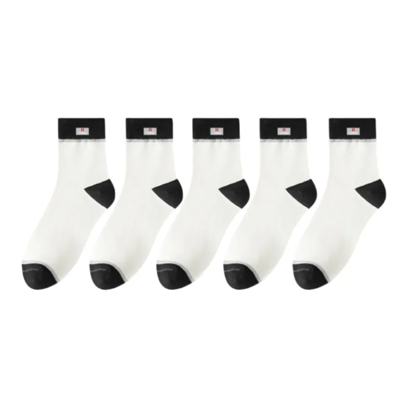 Lan Miao Mid Calf Socks Men's 5 Pack-12