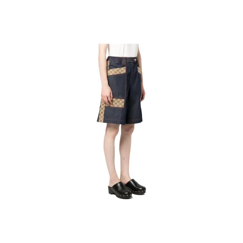 GUCCI Casual Shorts Women's Blue-3
