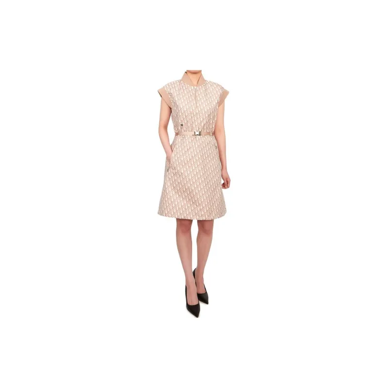 DIOR Sleeveless Dress Women's Khaki-3