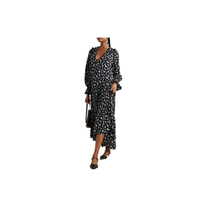 Rixo Long-Sleeved Dresses Women's Black-1