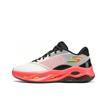 Skechers SKX Float Cushioned Slip Resistant Low Top Basketball Shoes Men's White Red Black