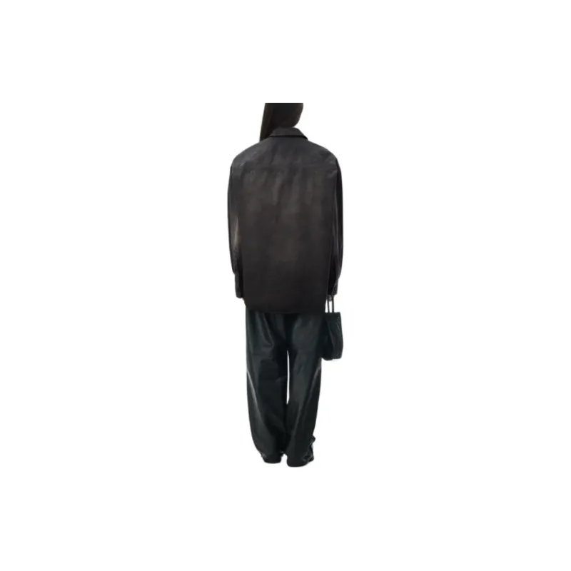 Alexander Wang Oversized Shirt In Cotton Twill Shirt Women's Black-2