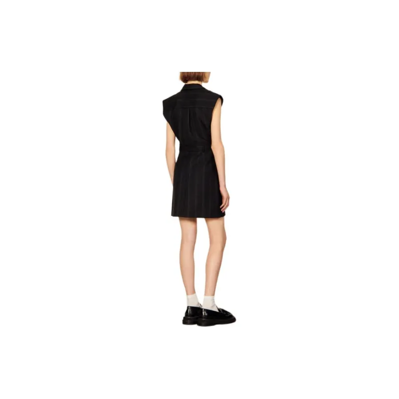 Sandro Sleeveless Dress Women's Black-1