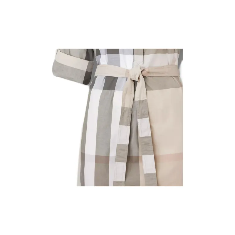 Burberry FW22 Long Sleeved Dress Women's Light Stone-2