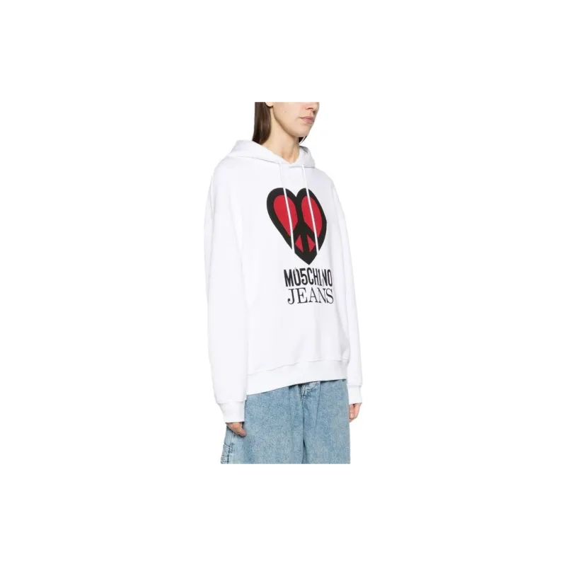 MOSCHINO Jeans Peace Symbol Printed Hoodie-3