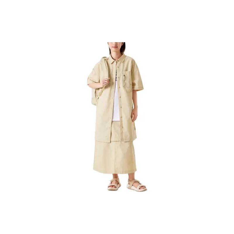 THE NORTH FACE CAMP UTILITY SS24 Short Sleeved Dress Women's Gravel Sand-3