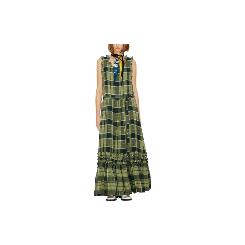 KENZO Sleeveless Dresses Women's Green-2