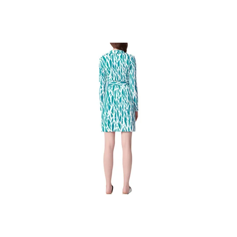 DVF Diane Von Furstenberg Long-Sleeved Dresses Women's Blue-4