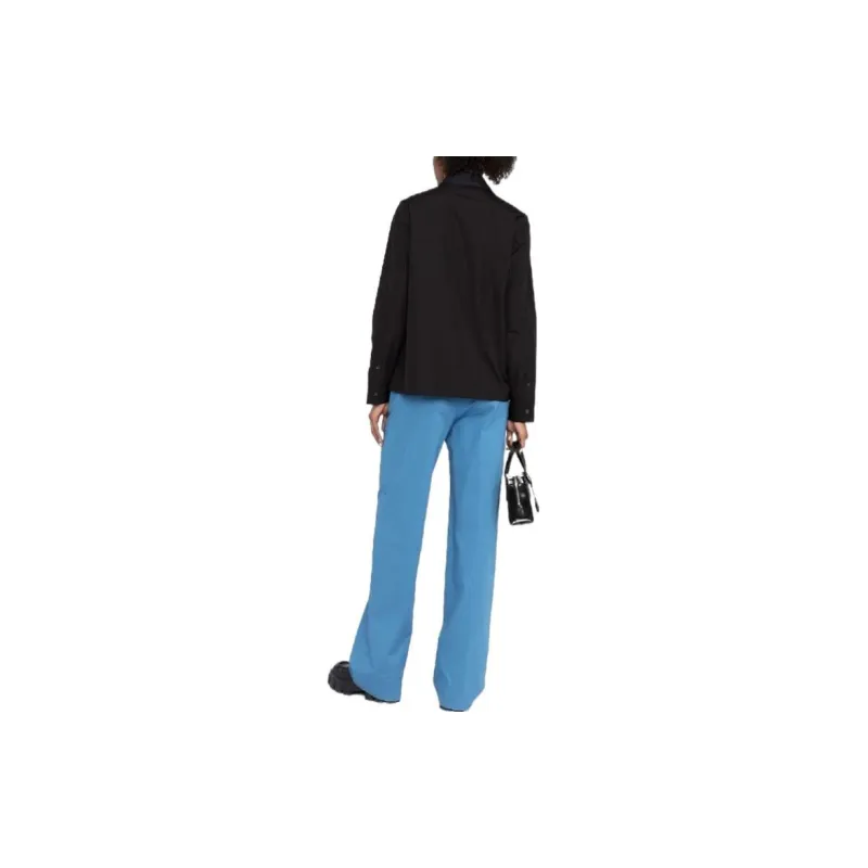 PRADA Triangle Logo Long Sleeve Shirt Black-2