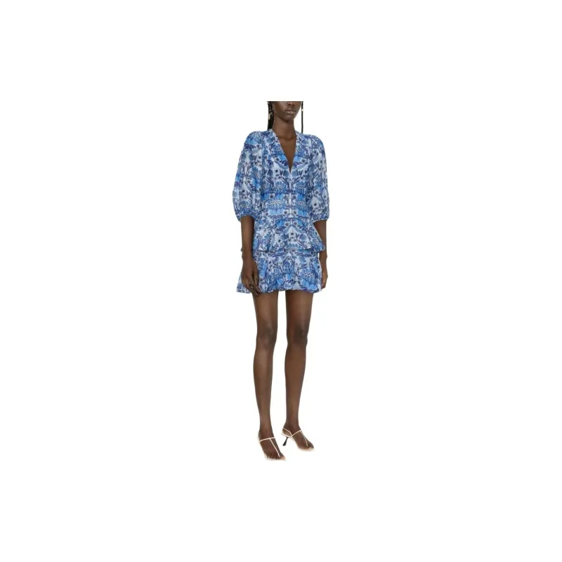 Sandro Short-Sleeved Dresses Women's Blue-2