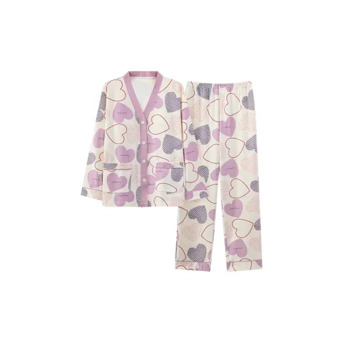 DanceBees Pajama Set Women's Beige