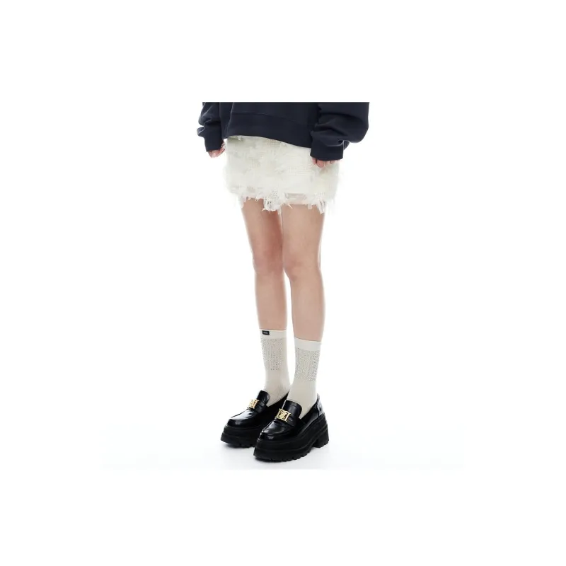 D'zzit Casual Short Skirts Women's Ecru-2
