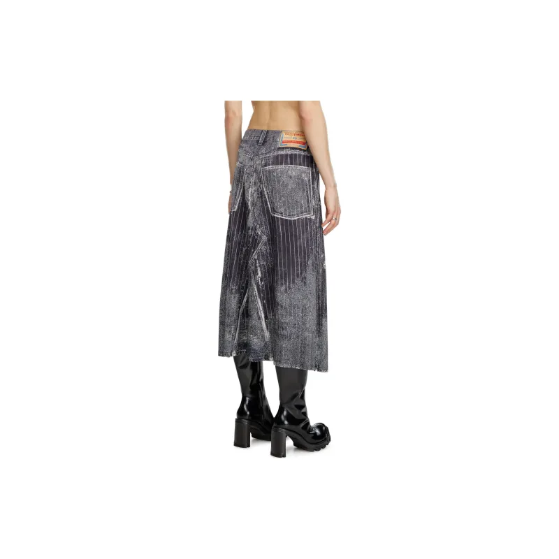 DIESEL O Hanna Denim Skirt 'Black'-2