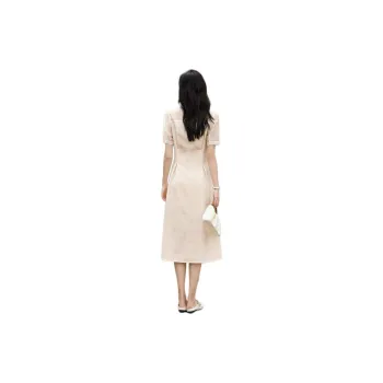 Mo Han Yi Mei Short Sleeved Dresses Women's Ecru