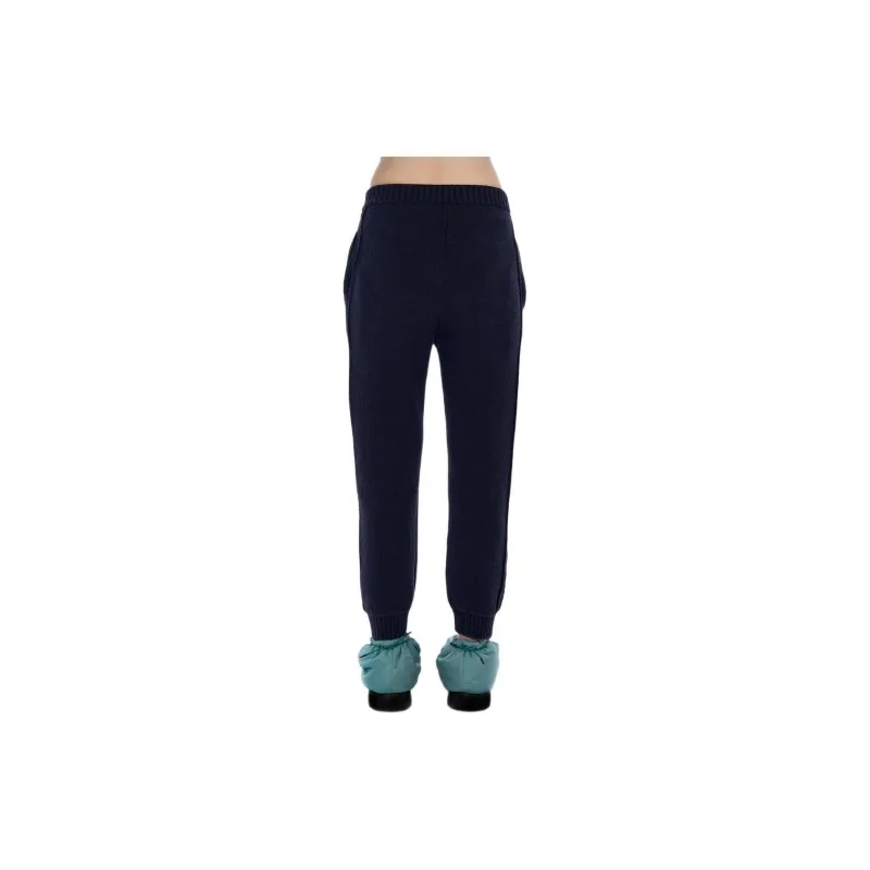 III VIVINIKO Knitted Sweatpants Women's Dark Blue-2