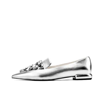 JOOC Casual Single Shoes 2CM Women's Space Silver Color