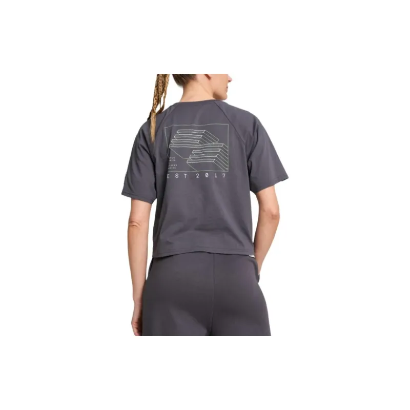 PUMA HYROXMOTION FW24 Raglan Sleeve T-Shirt Women's Galaxy Gray-4