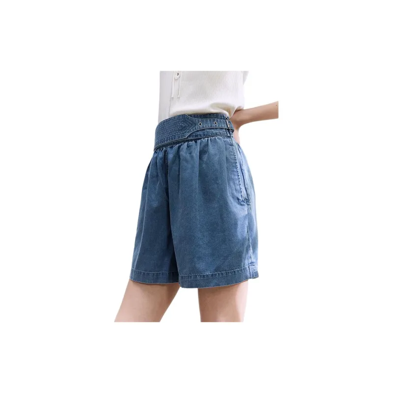 H&M Denim Shorts Women's Denim Blue-4