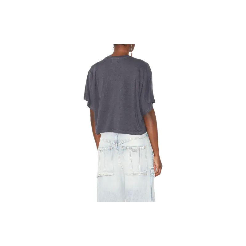 ISABEL MARANT ETOILE Logo Printed Cropped T-Shirt-3