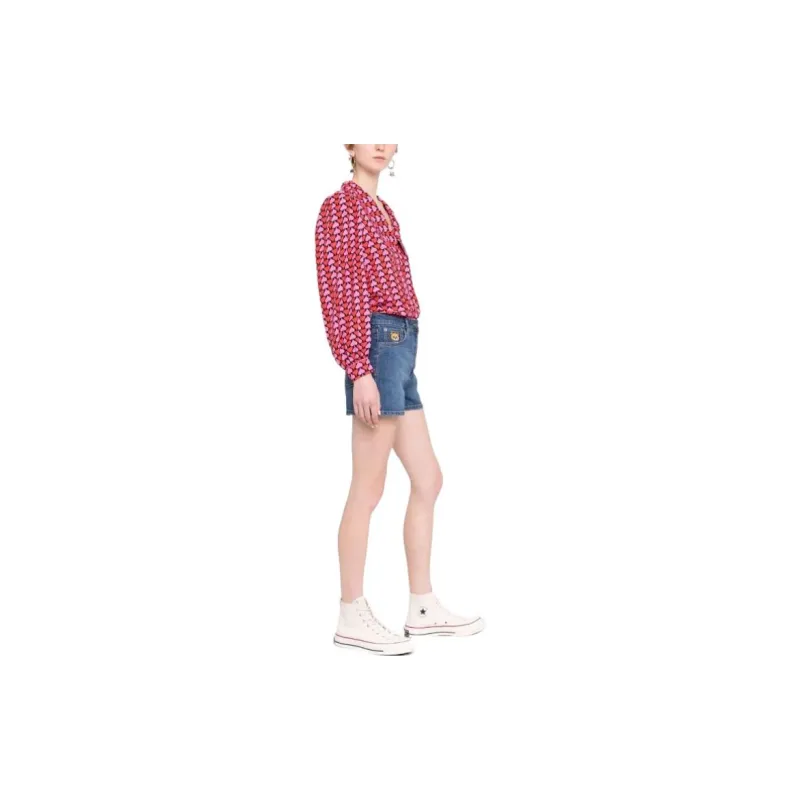 MOSCHINO Denim Shorts Women's Blue-3