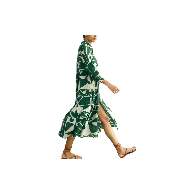 ZARA Short-Sleeved Dresses Women's Green-3