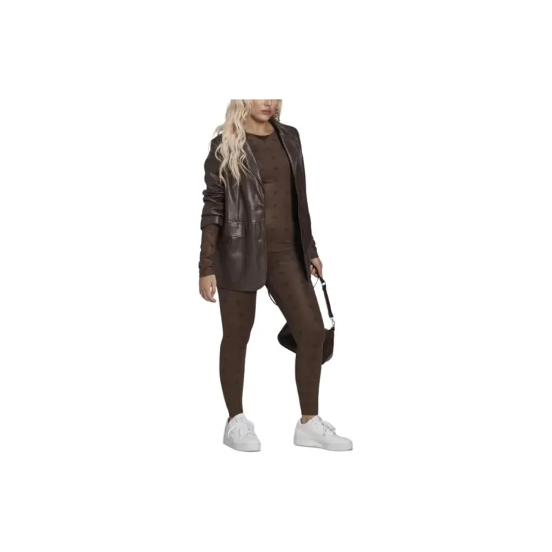Adidas ALLOVER PRINT 7/8 HIGH WAIST ALLOVER PRINT LEGGINGS Athletic Trousers Women's Brown-4
