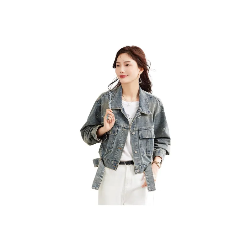 TERRE BLEUE Denim Jacket Women's Blue-1