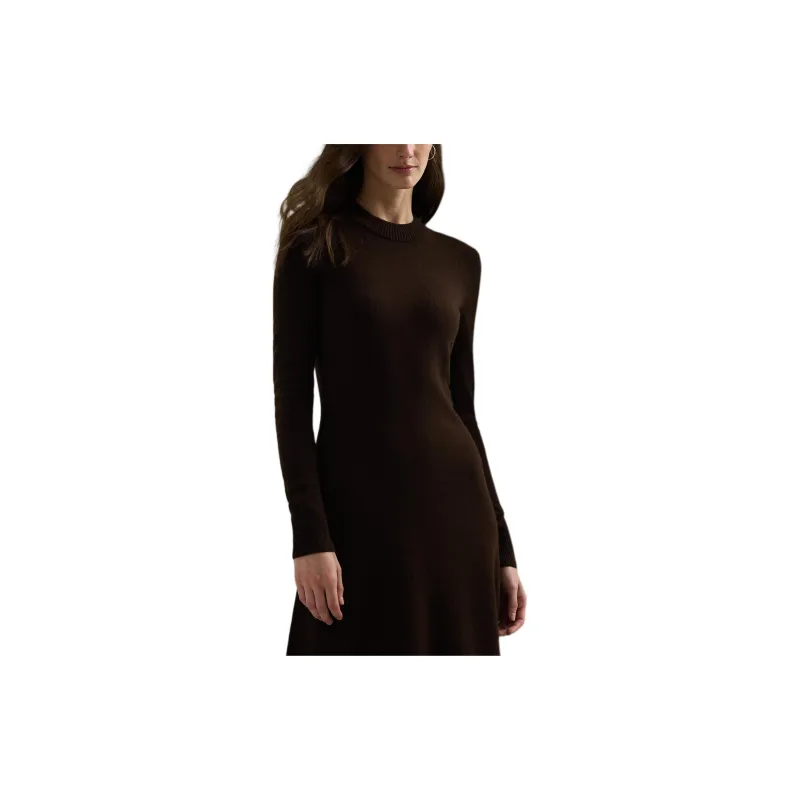 LAUREN RALPH LAUREN FW24 Long Sleeved Dress Women's Circuit Brown-3