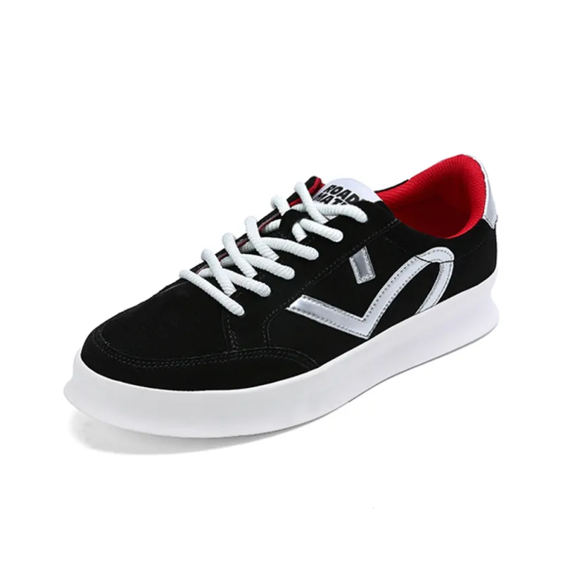 Road Mate Slip Resistant Cushioning Wear Resistant Low Top Skateboard Shoes Men's Black-1