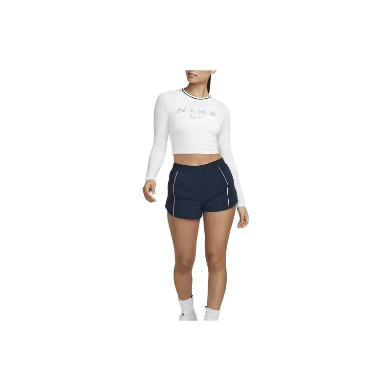 Nike Sportswear Chill Knit Crop Tops Women's White-2