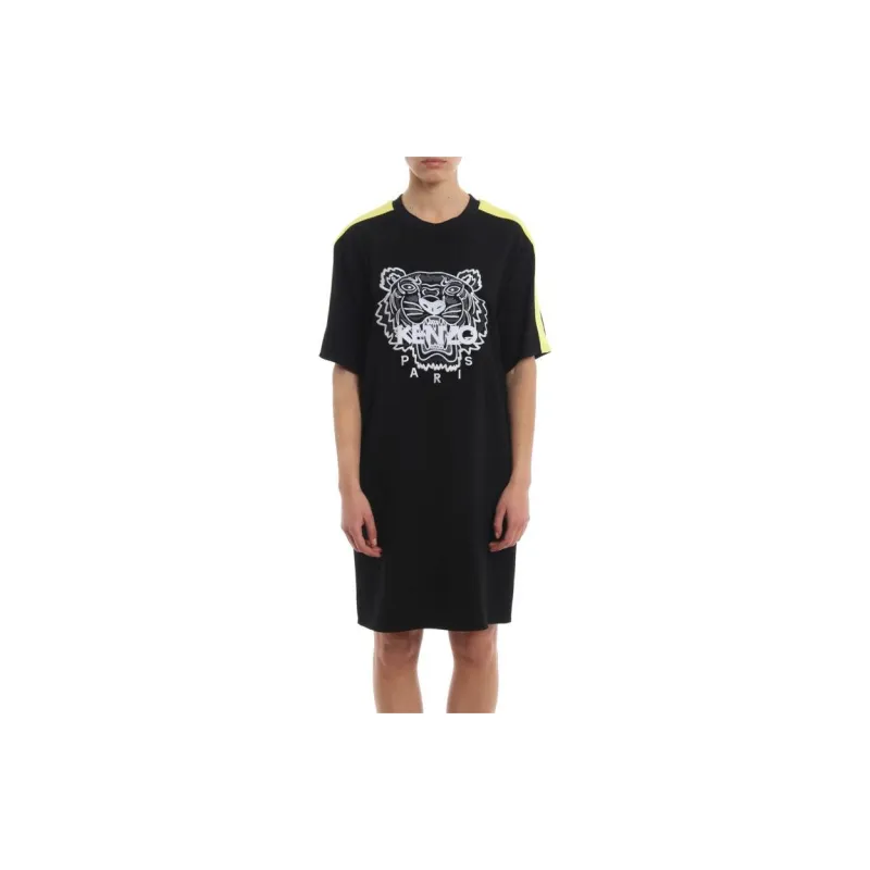 KENZO SS23 Short Sleeved Dress Women's Black-1