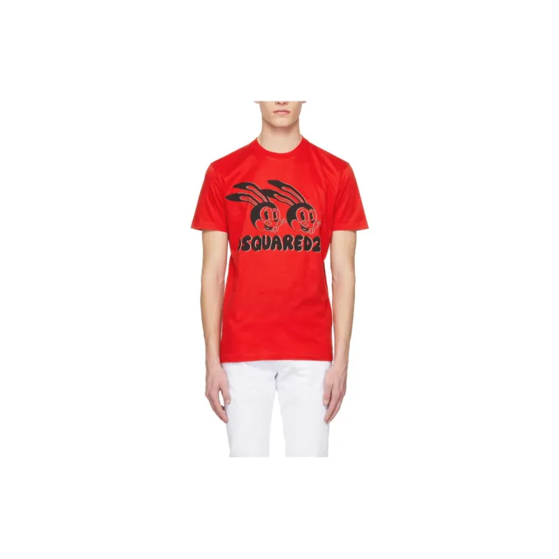 DSQUARED 2 Logo Printed Crewneck T Shirt-3