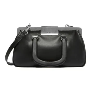 MaxMara Calfskin Shoulder Bag, Crossbody Bag, Handbag Small Size Women's Black