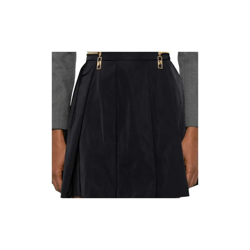Elisabetta Franchi Zipped Pleated Mini Skirt-4