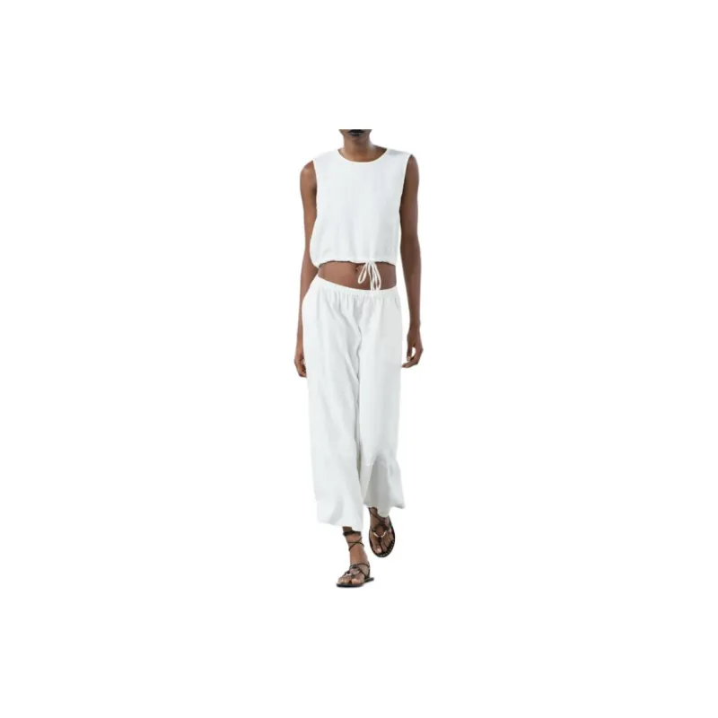 ZARA Casual Long Skirts Women's White-2
