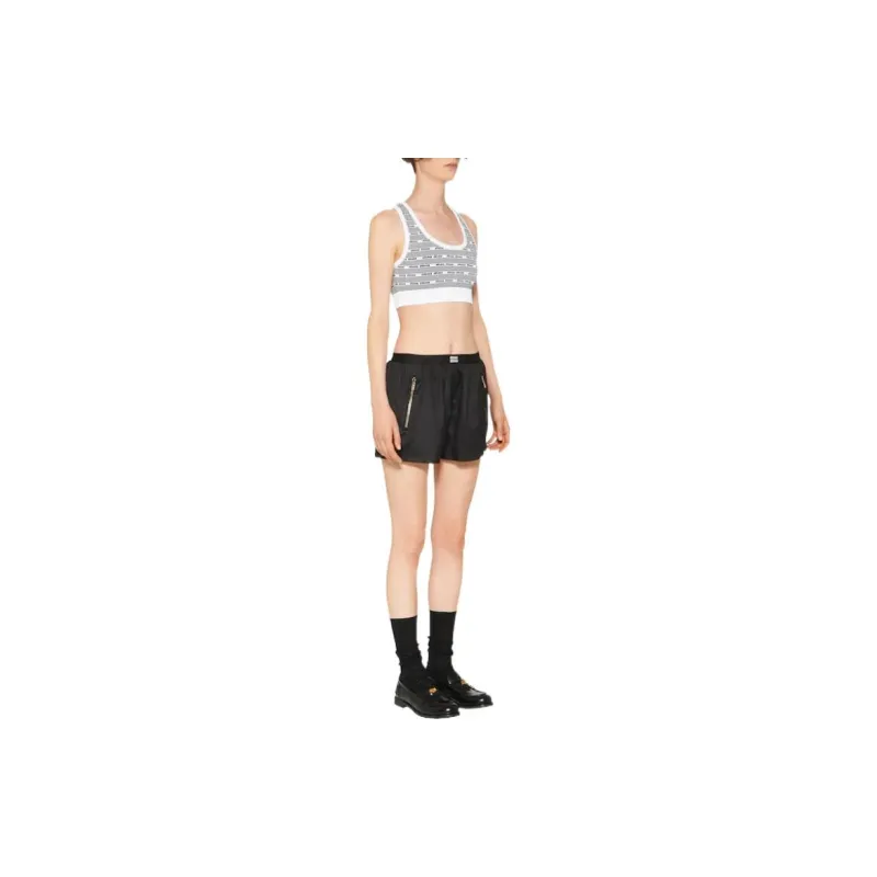 MIU MIU Tank Tops Women's Black/White-4