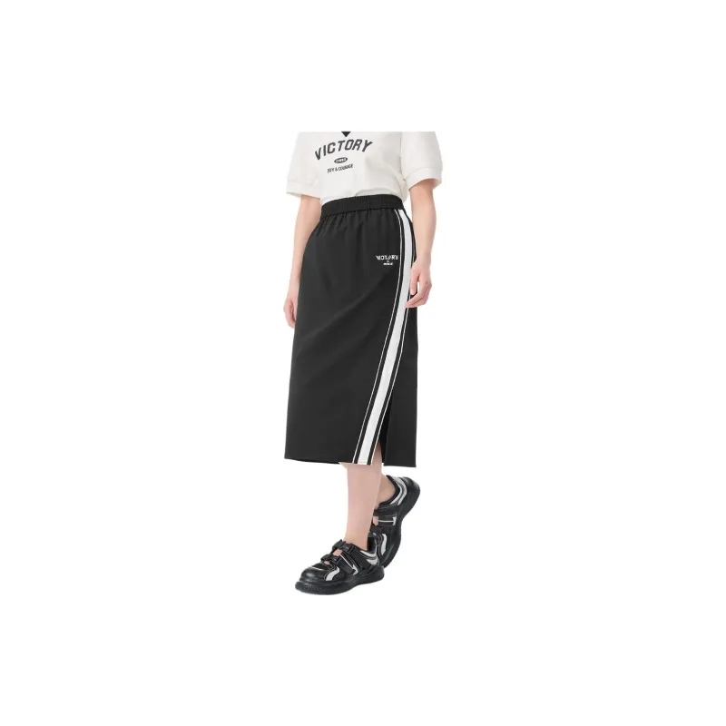 EICHITOO Casual Long Skirts Women's Black Trim-3