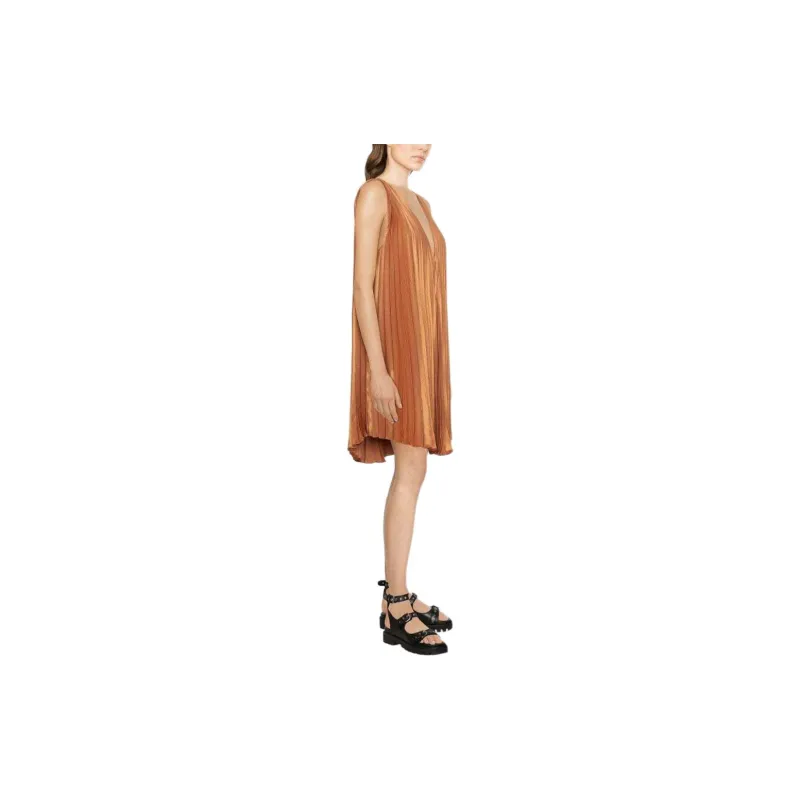 STYLAND Sleeveless Dress Women's Pumpkin Orange-3