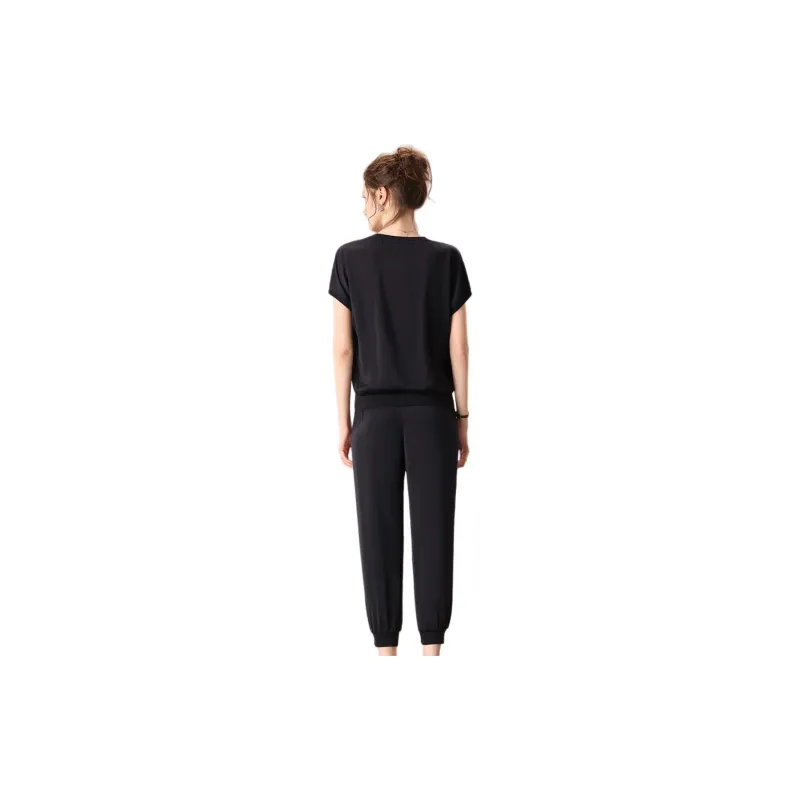 FENHONGMALI Casual Suit Women's Navy Blue-2