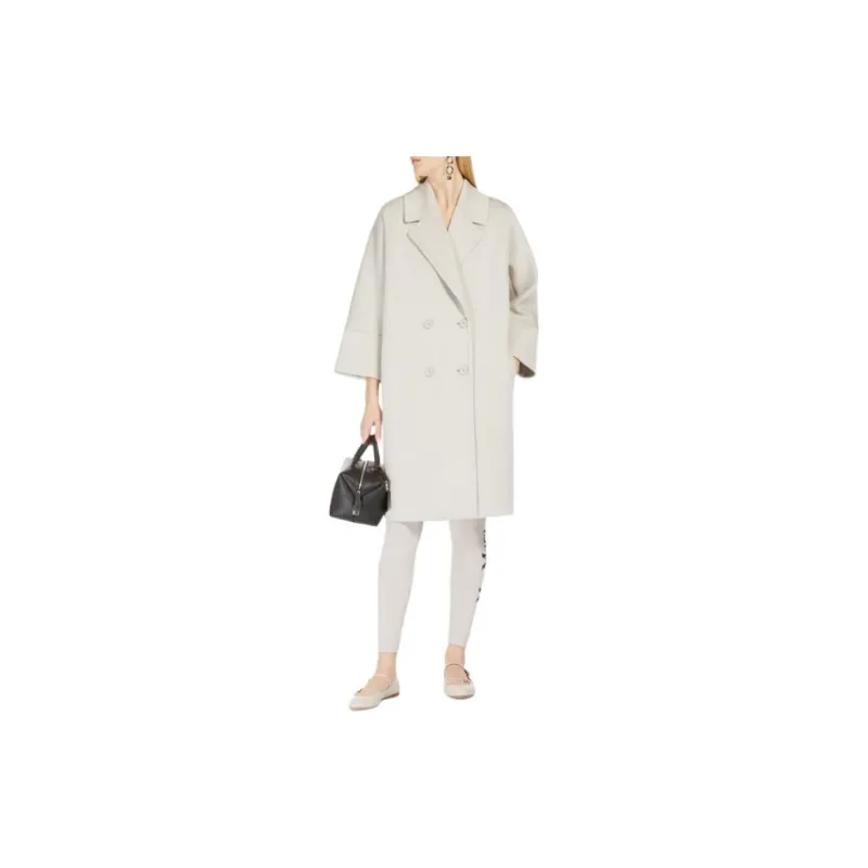 'S MAX MARA Double Breasted Long Sleeved Coat-3