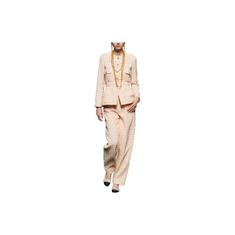 CHANEL Jackets Coats Women's Orange-2
