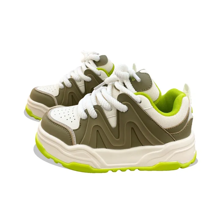 XLAIII Anti Slip Wear Resistant Low Top Casual Shoes Unisex Beige Brown Green-1