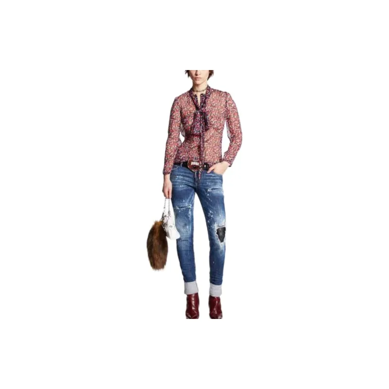 DSQUARED 2 Mid rise Distressed Jeans-1