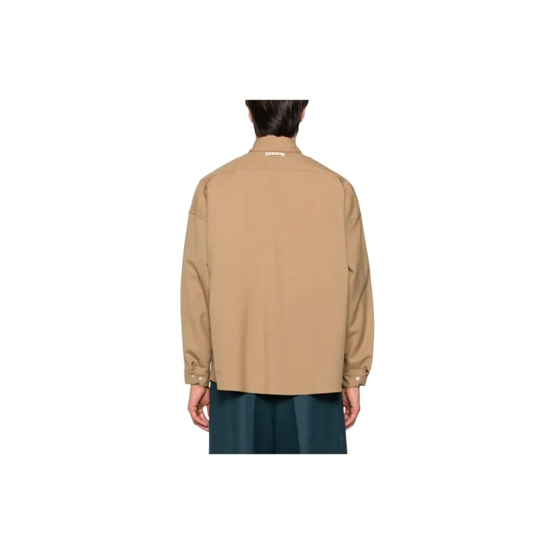 MARNI Buttoned Virgin Wool Shirt-2