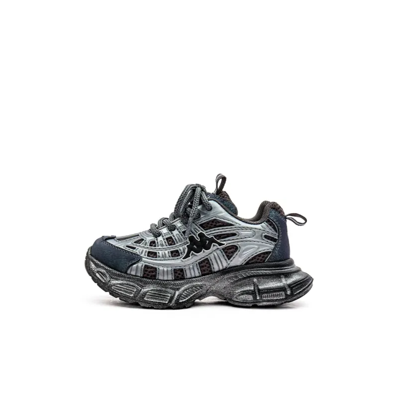 KAPPA KIDS Breathable Low Top Casual Shoes Black Silver Kids'-0