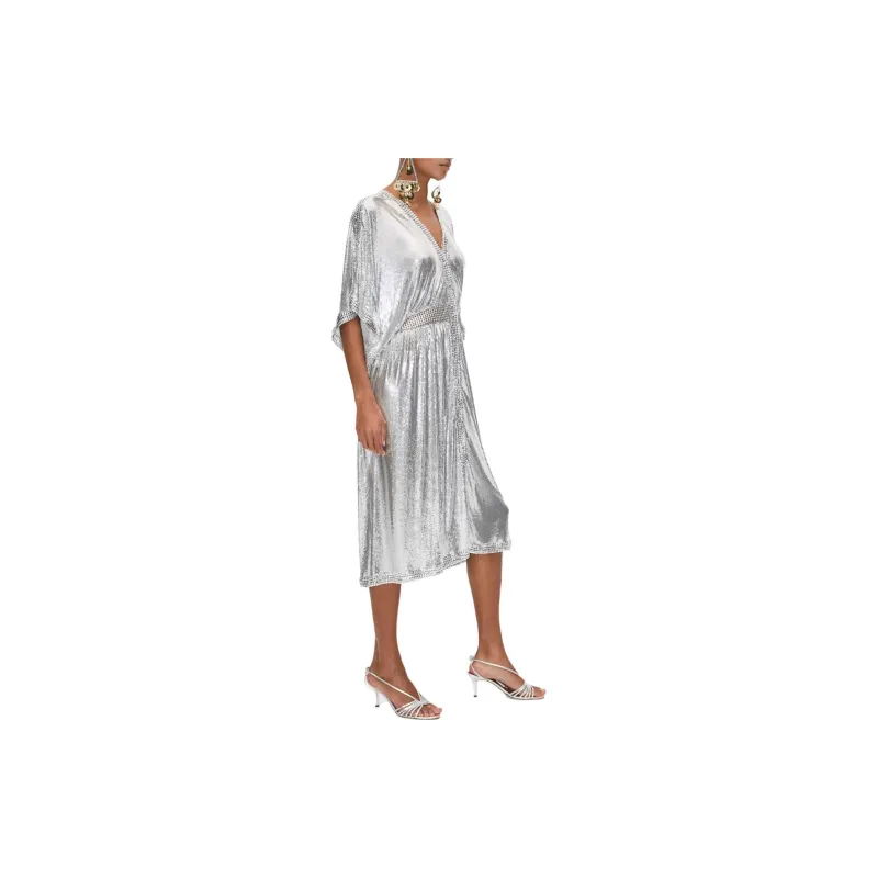 Rabanne H&M Metal Mesh Dress Silver-2