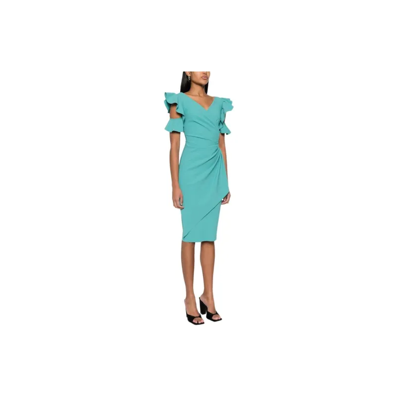 CHIARA BONI La Petite Robe SS24 Short-Sleeved Dresses Women's Aqua Blue-3